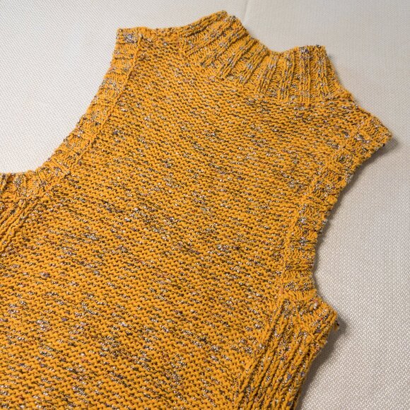 Anthropologie Orange Sunrise Sleeveless Sweater Tank Top Size S Mock Neck - Picture 3 of 9